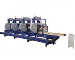 Horizontal Band Sawmill Square Wood Cutting Machine Multi Head Automatic Sawmill